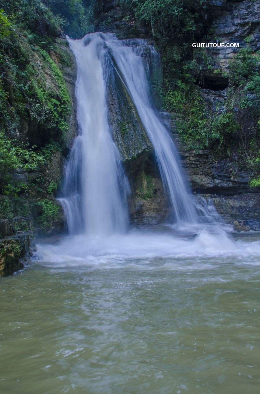 牛角寨瀑布旅游图片